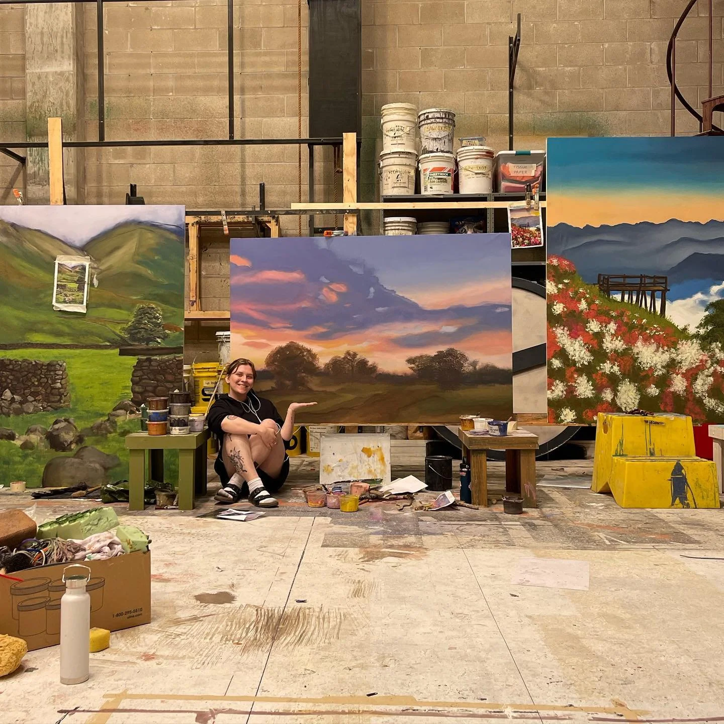 4x6&rsquo; landscape with acrylic :) this did NOT take me 4 weeks btw 

#painting #acrlyicpainting #scenepainting #art #visualart