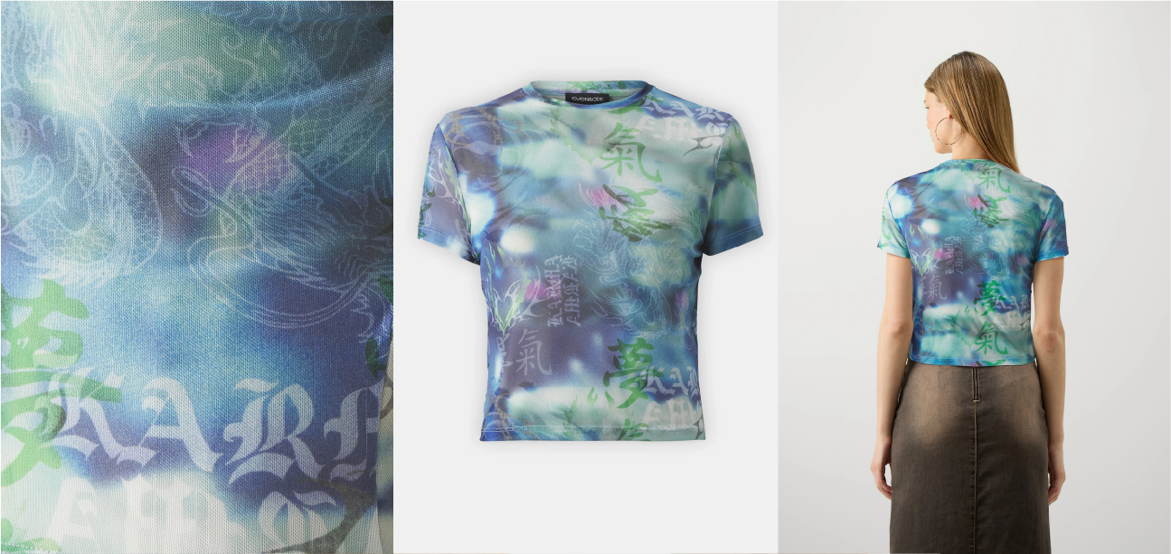 Cherry print artwork for Zalando womenswear, designed by Studio Favric