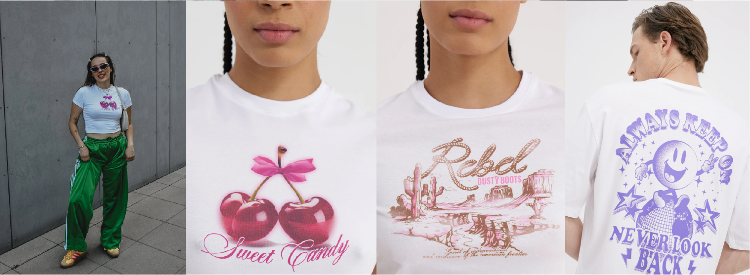 Cherry print artwork for Zalando womenswear, designed by Studio Favric