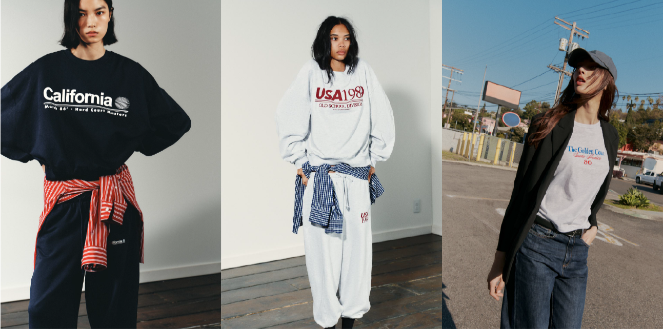College-style graphic print for Zara t-shirt collection, by Studio Favric.