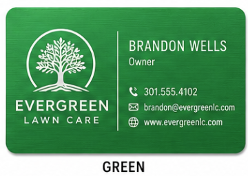Custom Engraved Metal Business Cards