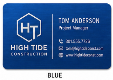 Custom Engraved Metal Business Cards