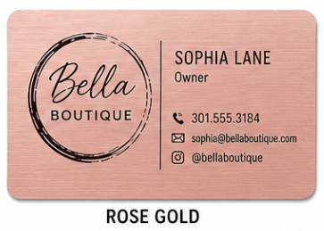 Custom Engraved Metal Business Cards