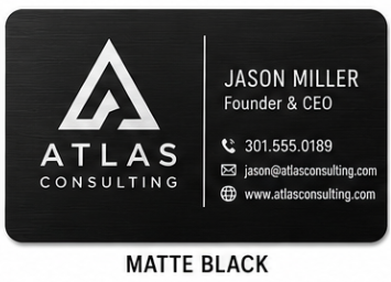Custom Engraved Metal Business Cards