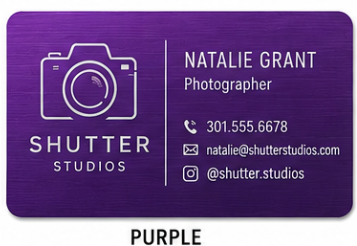 Custom Engraved Metal Business Cards