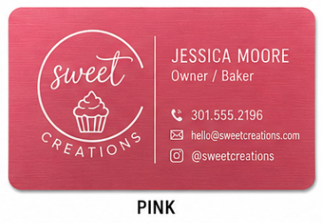 Custom Engraved Metal Business Cards