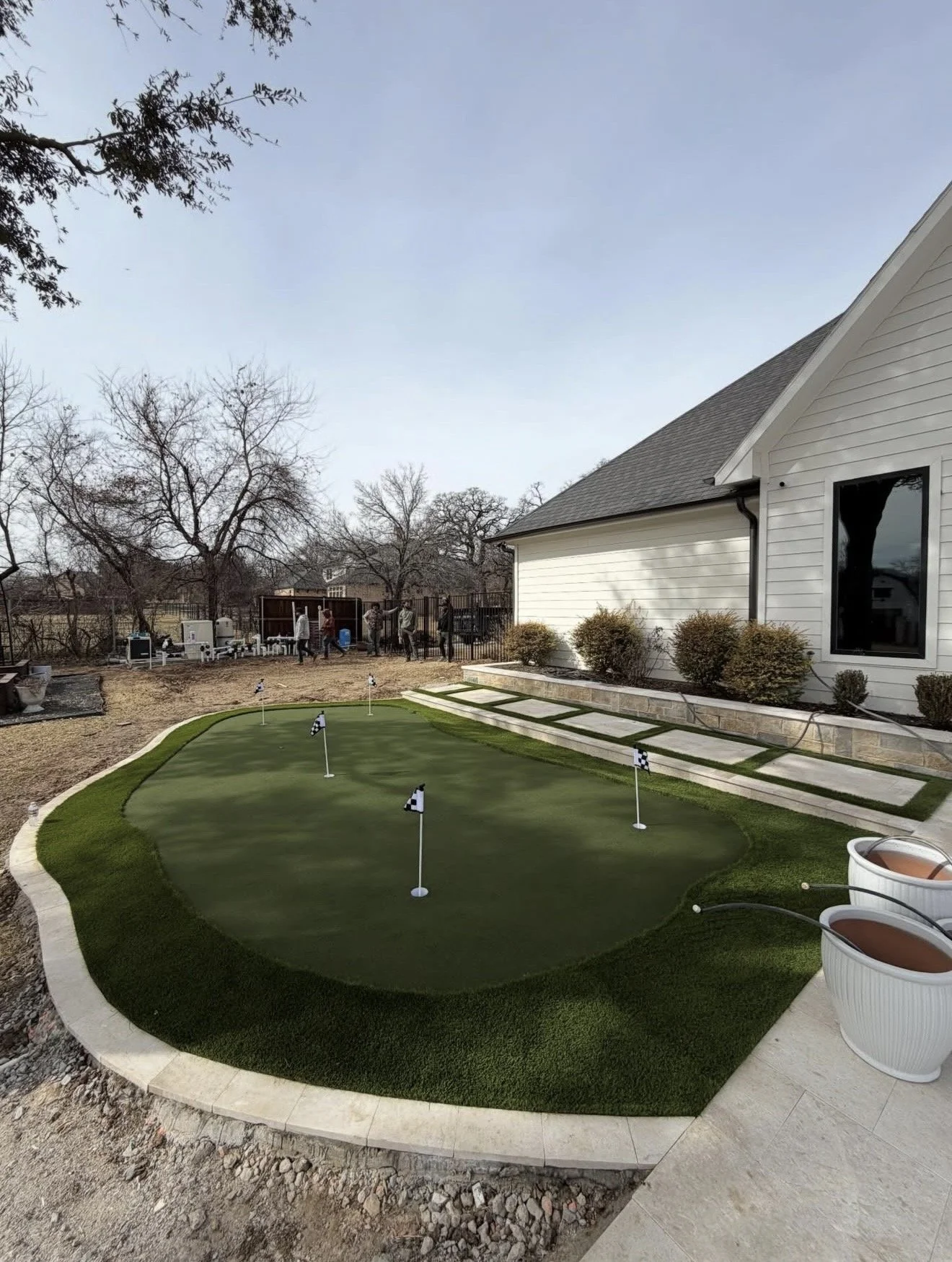 Putting Green + Stone Walkway