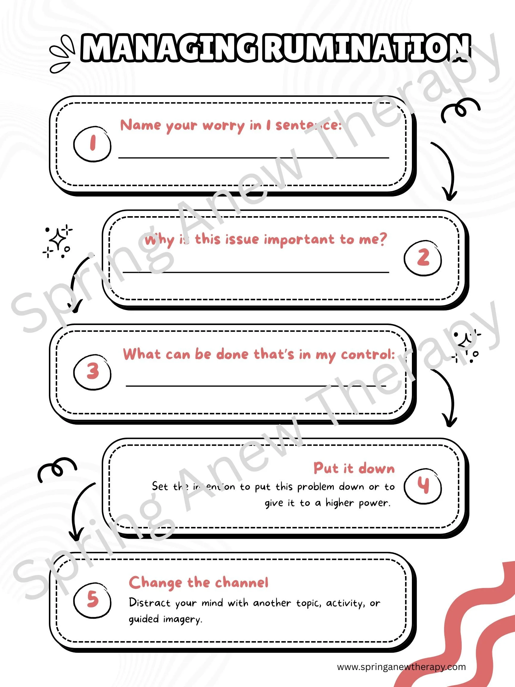 CBT Rumination Worksheet