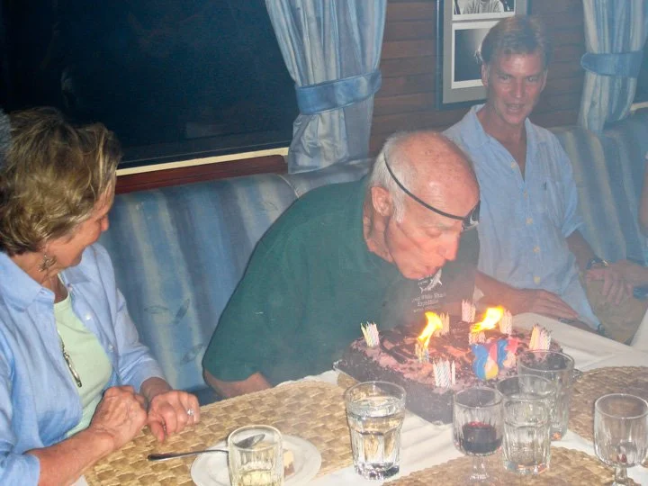 FIJI on board the NA’AI to celebrate the inimitable Stan Waterman’s 85th birthday