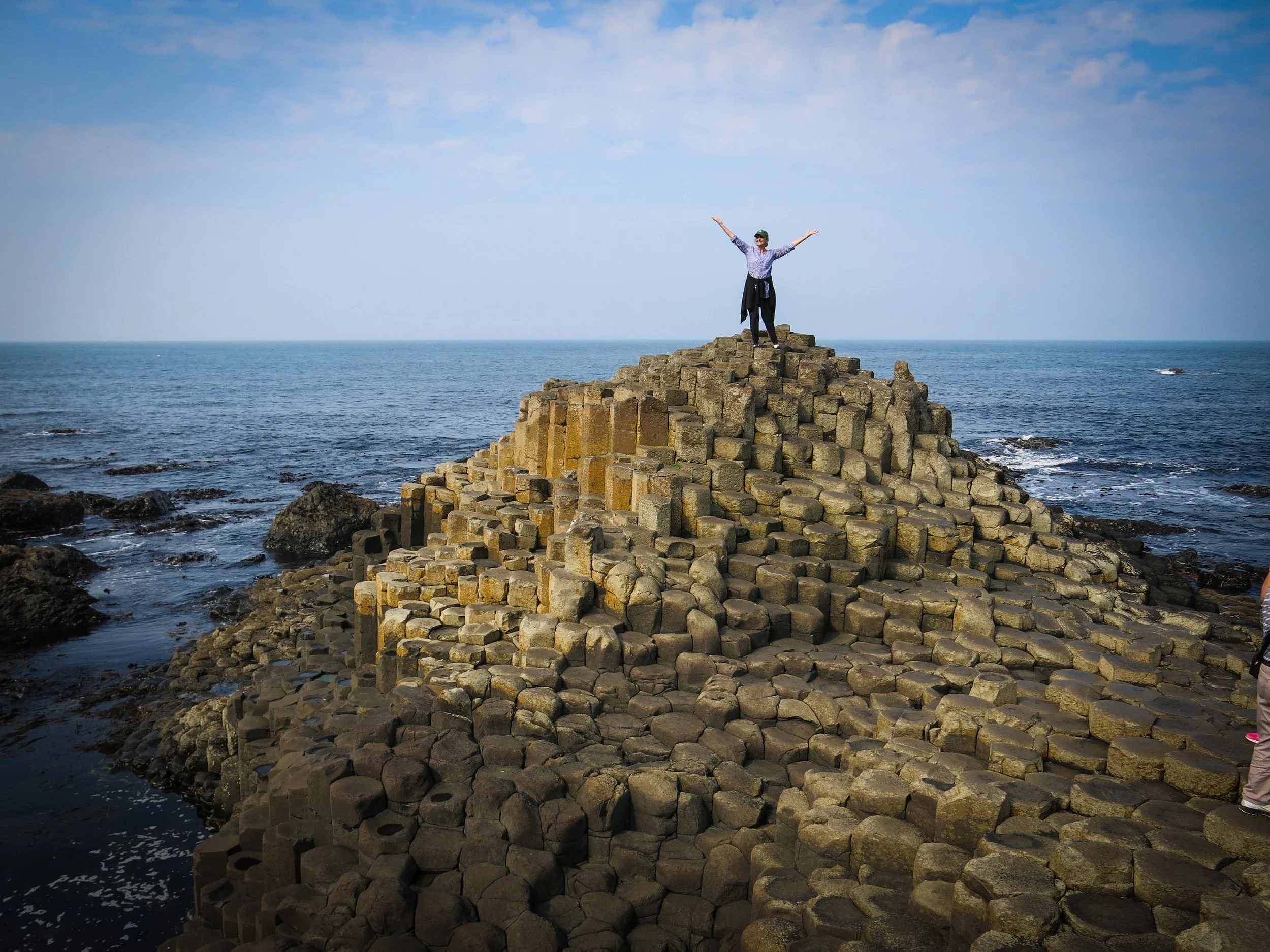 IRELAND Anne climbed to the top of the Giant’s Causeway, a World Heritage Site