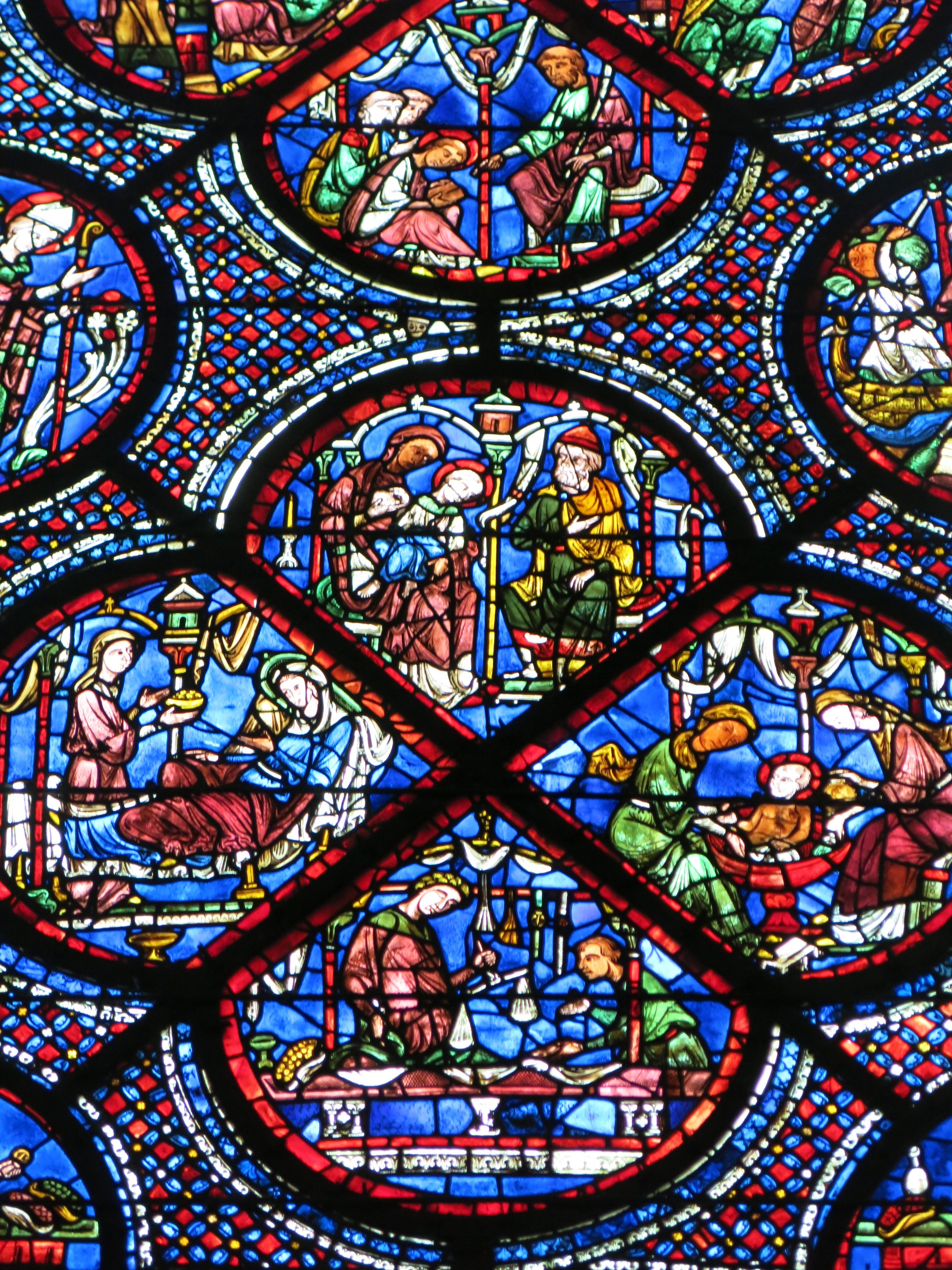 FRANCE Chartres blue in the Chartres Cathedral is a cobalt blue not reproducible today
