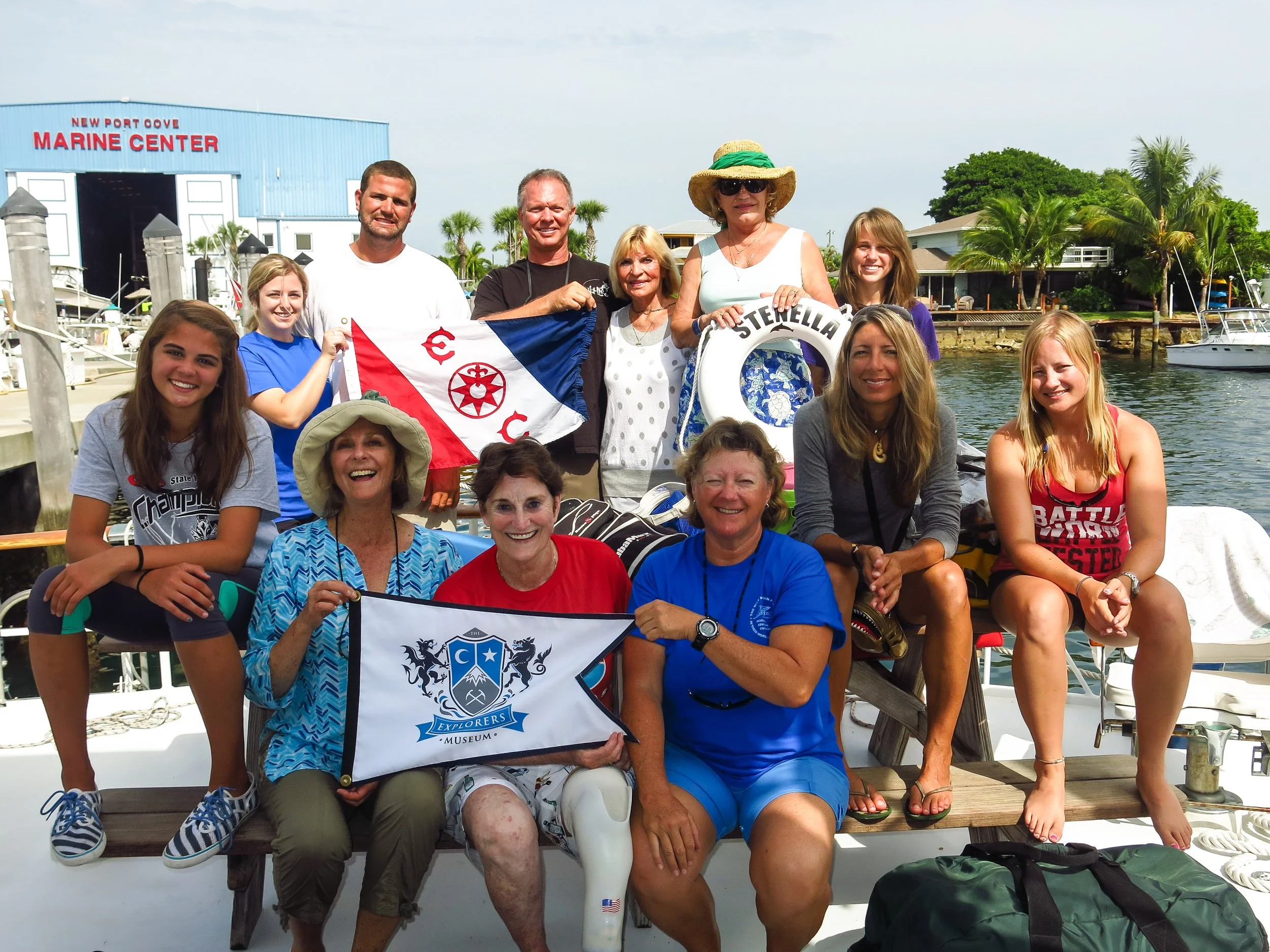 BAHAMAS crew and all female snorkel team for The Wild Dolphin Project 