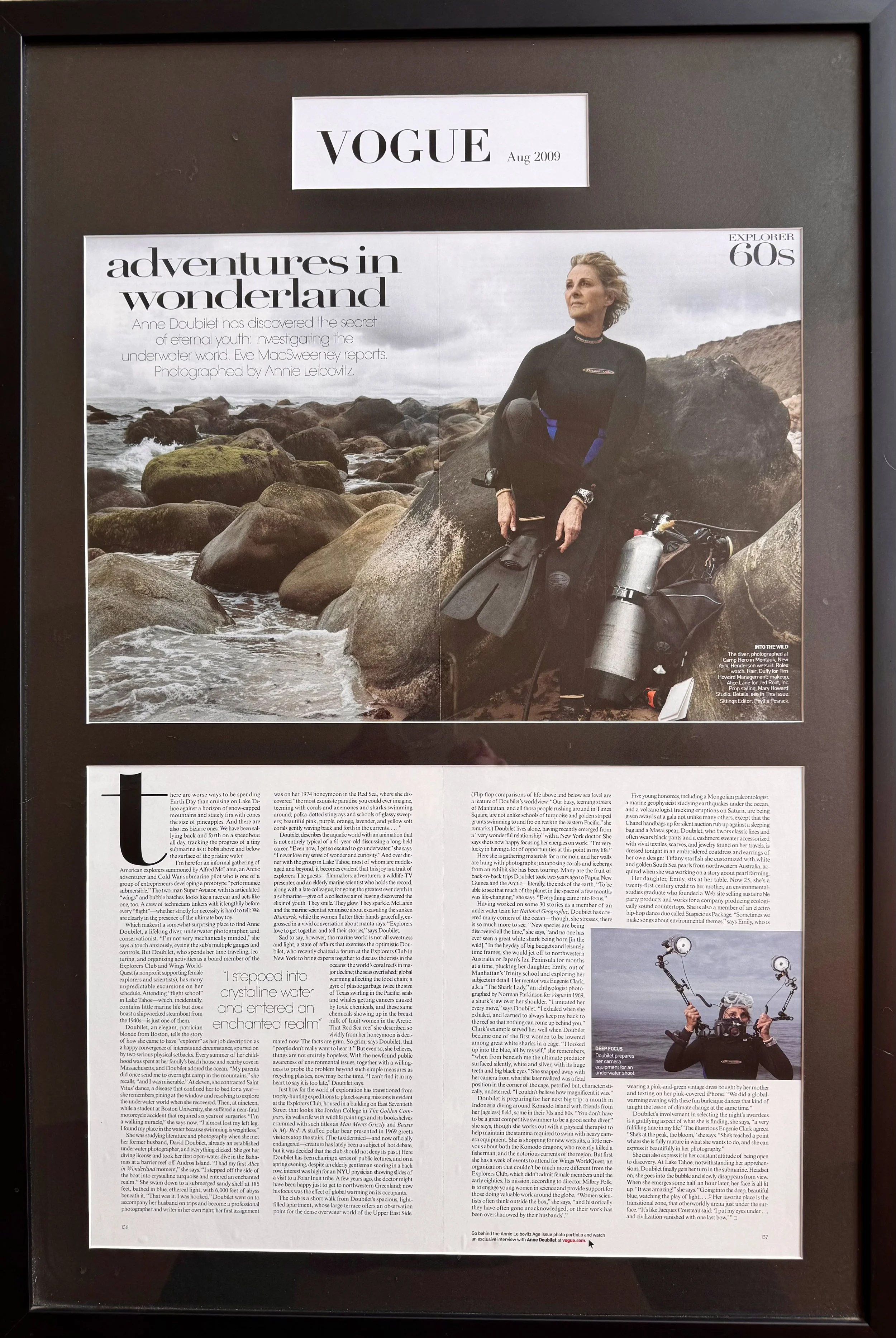 VOGUE MAGAZINE article in August 2009 highlighting women of any age with exciting careers