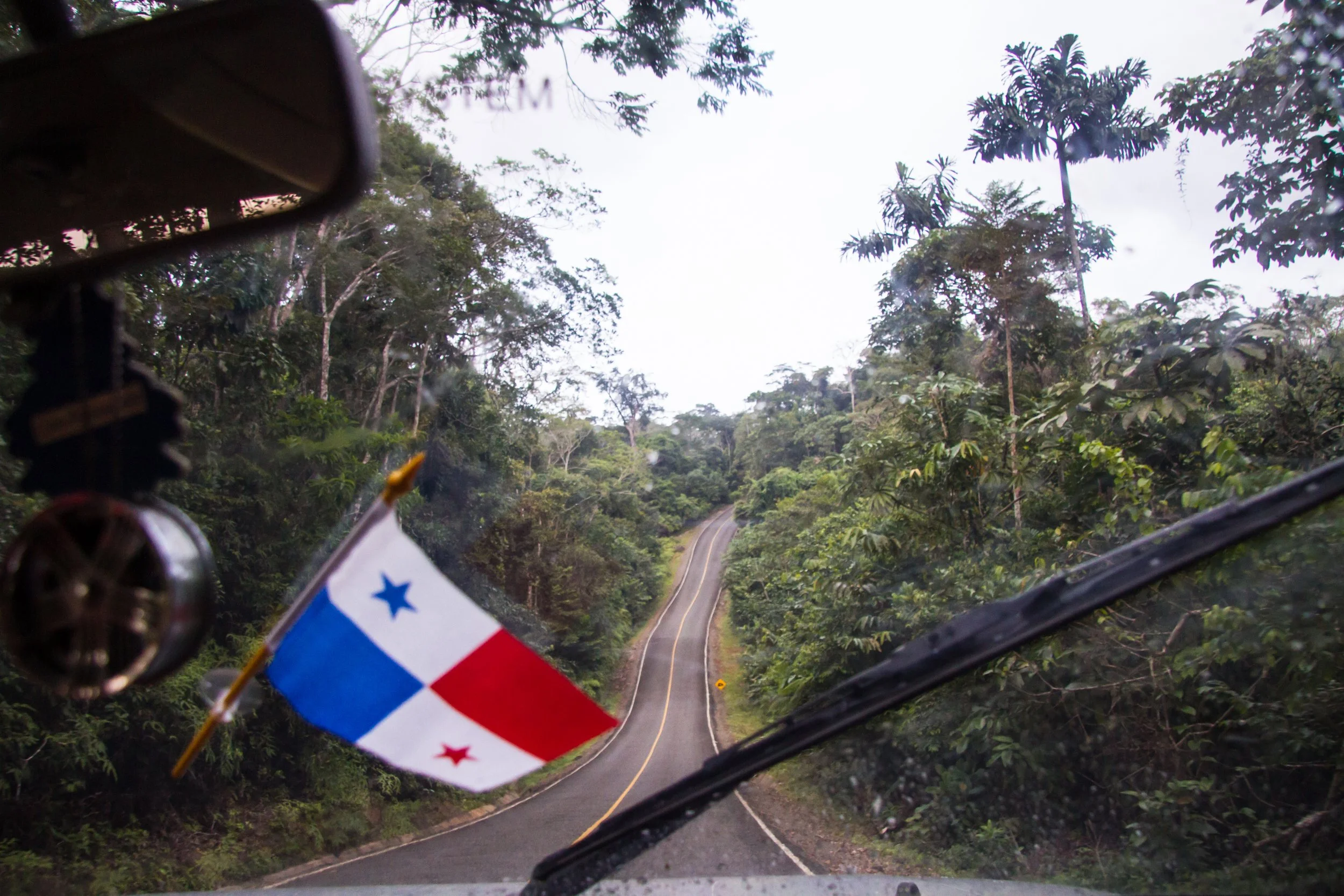 PANAMA the winding road to Kuna Yala carved through hills and jungle