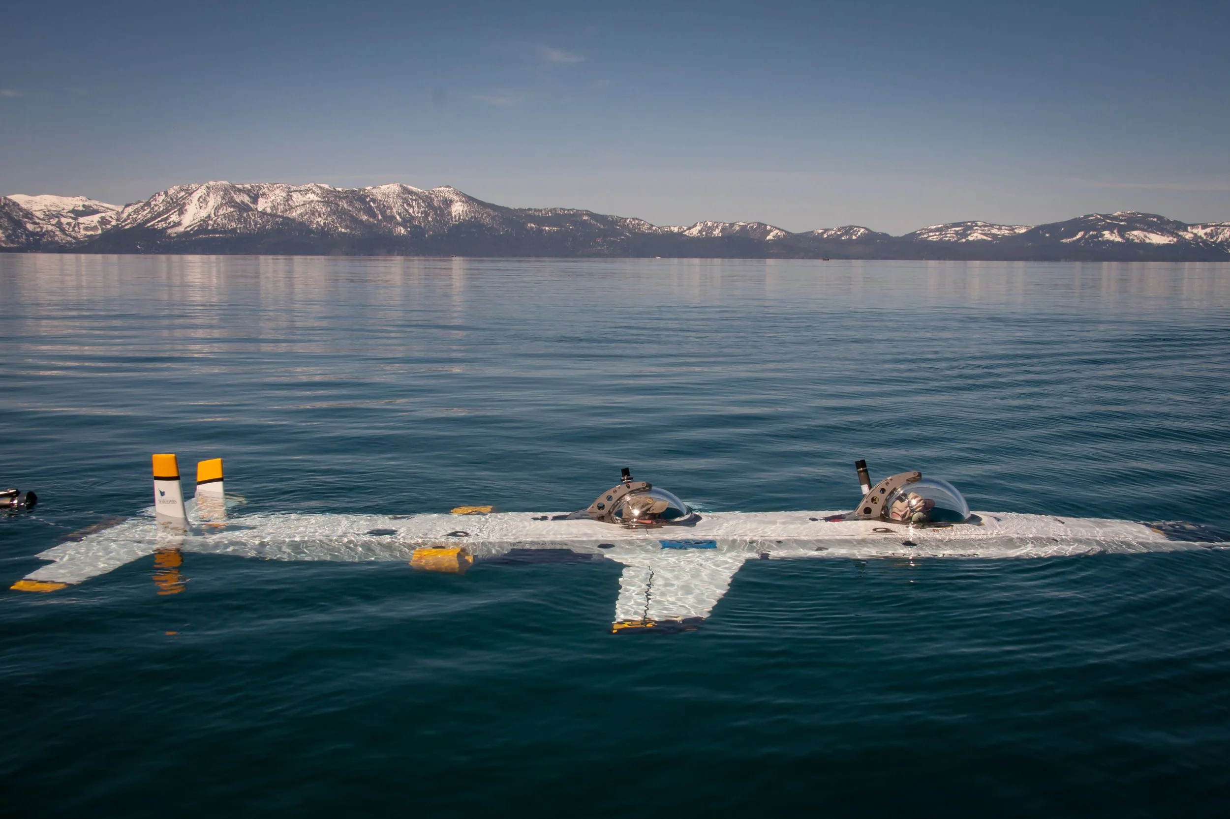 NEVADA 2 person Sub Aviator, Anne in the front, pilot Capt. Fred McLaren in the rear