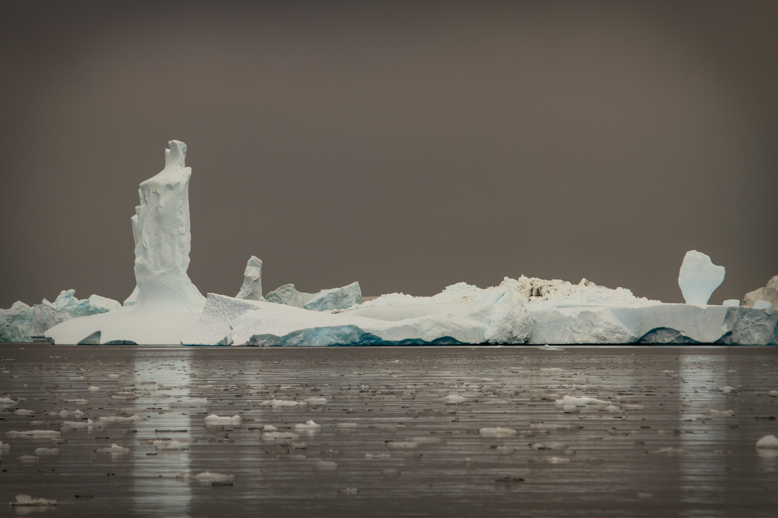 ANTARCTICA melting and sculptural ice structures in Iceberg Alley  