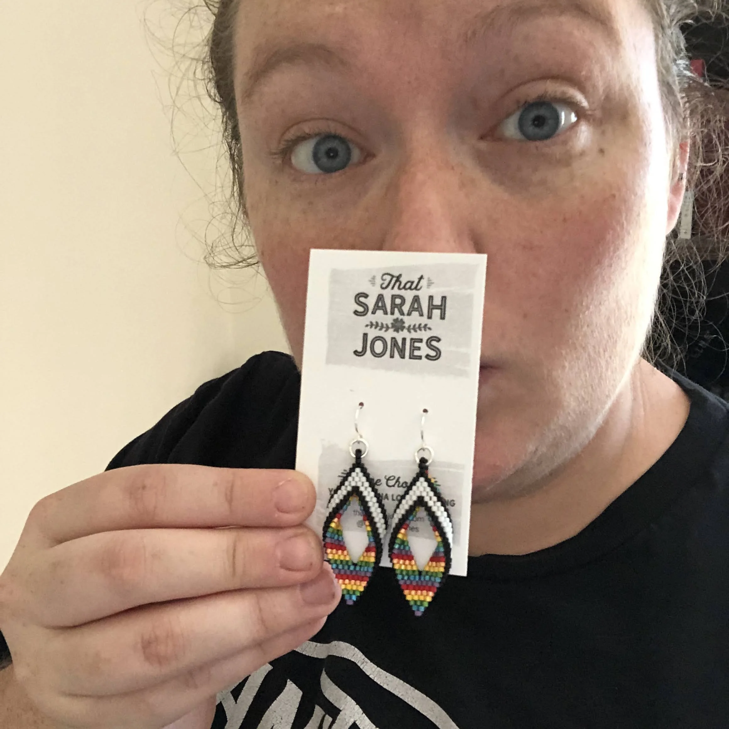 my first custom earring cards