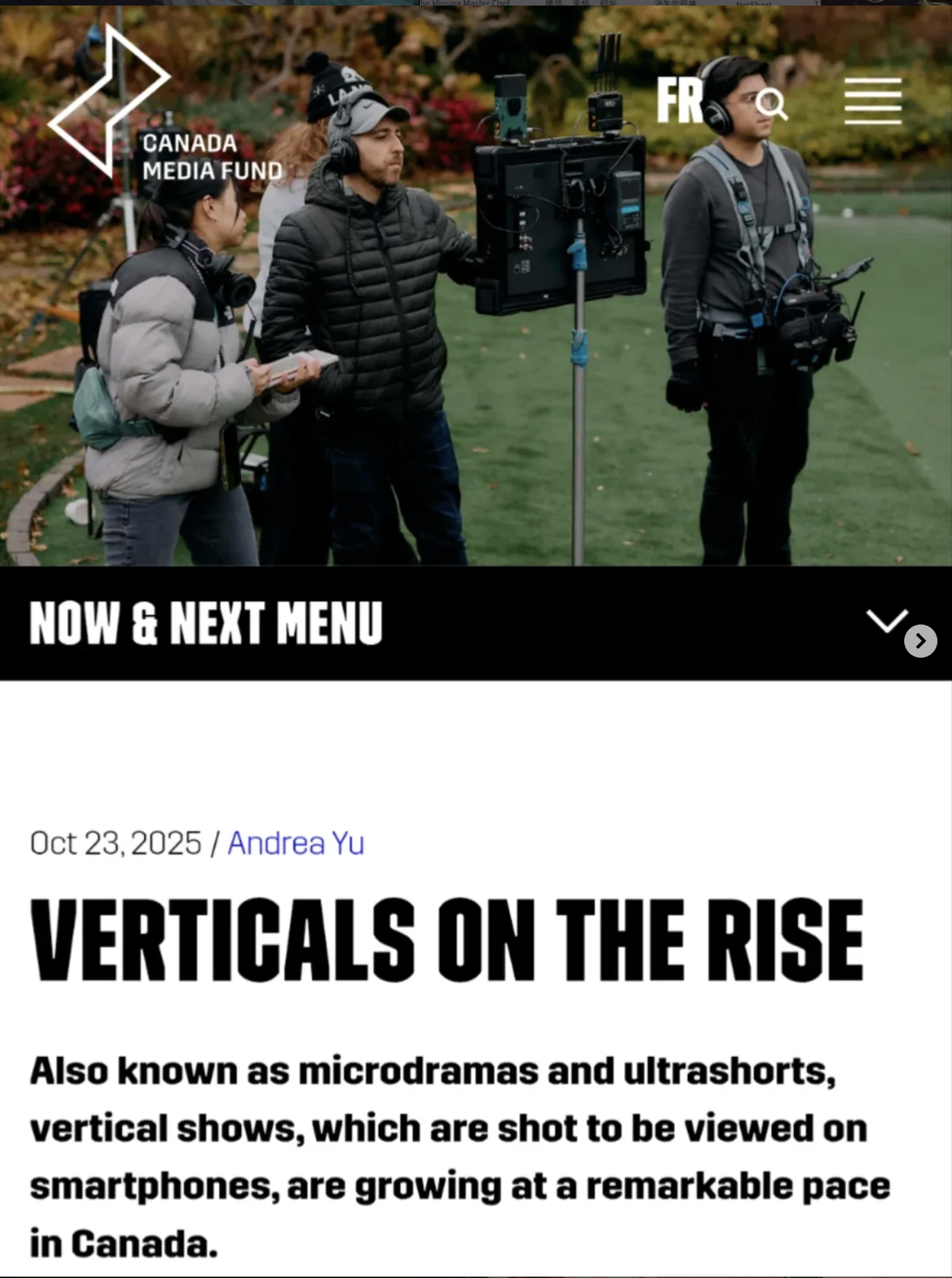 CANADA MEDIA FUND - Verticals on the rise