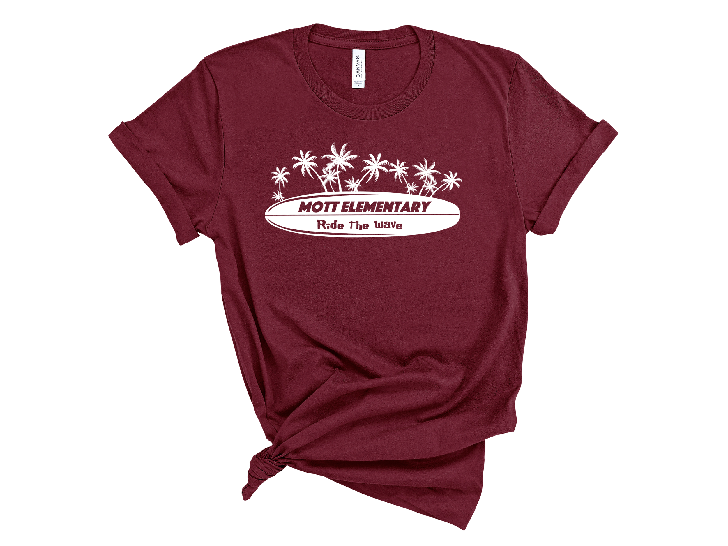 Ride the Wave Maroon Tee