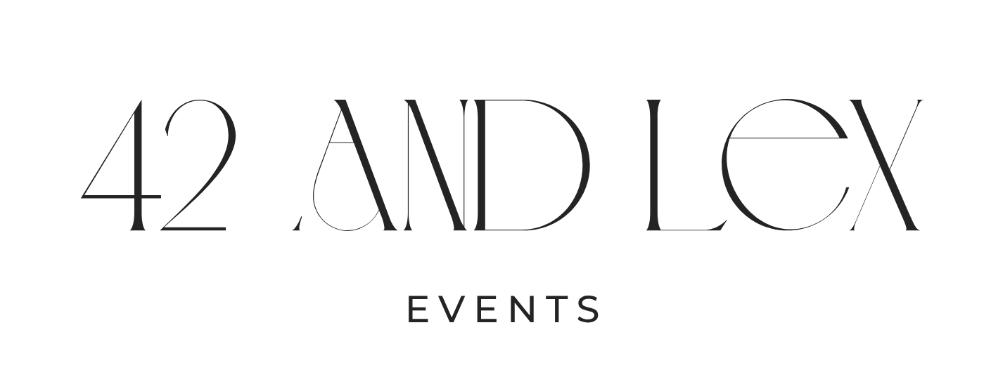 42 and Lex Events logo in black text on a white background.