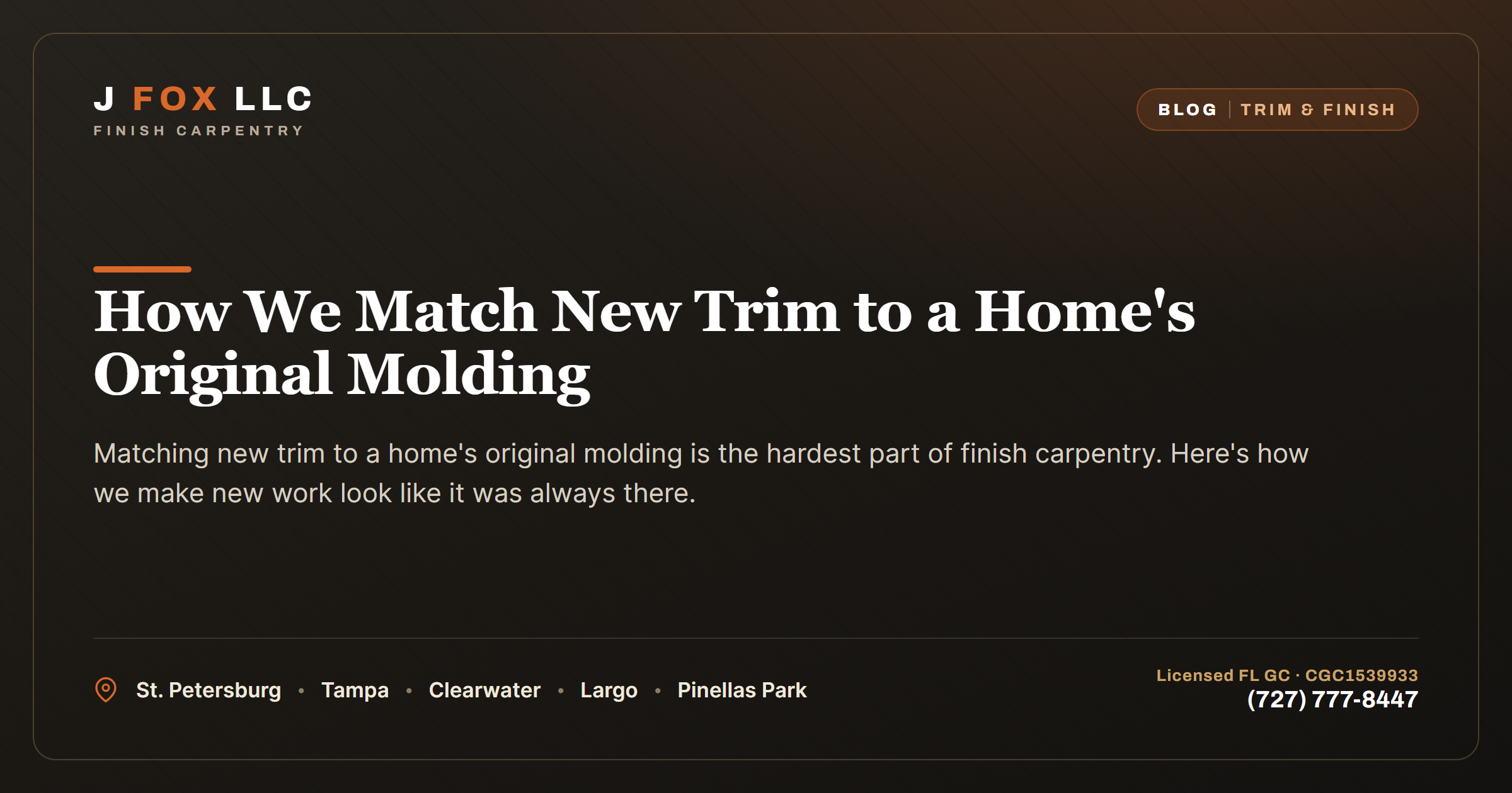 How We Match New Trim to a Home’s Original Molding