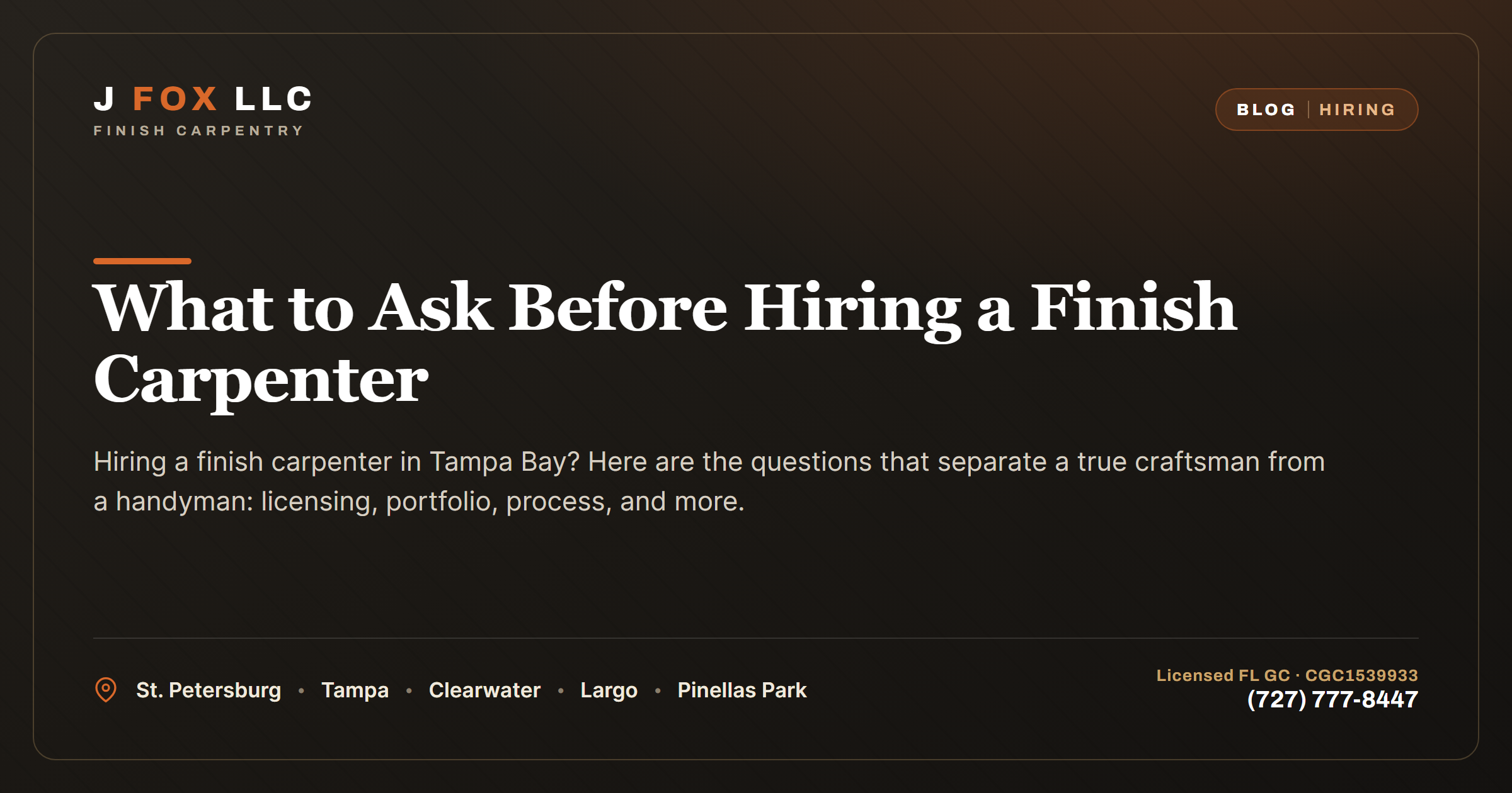 What to Ask Before Hiring a Finish Carpenter