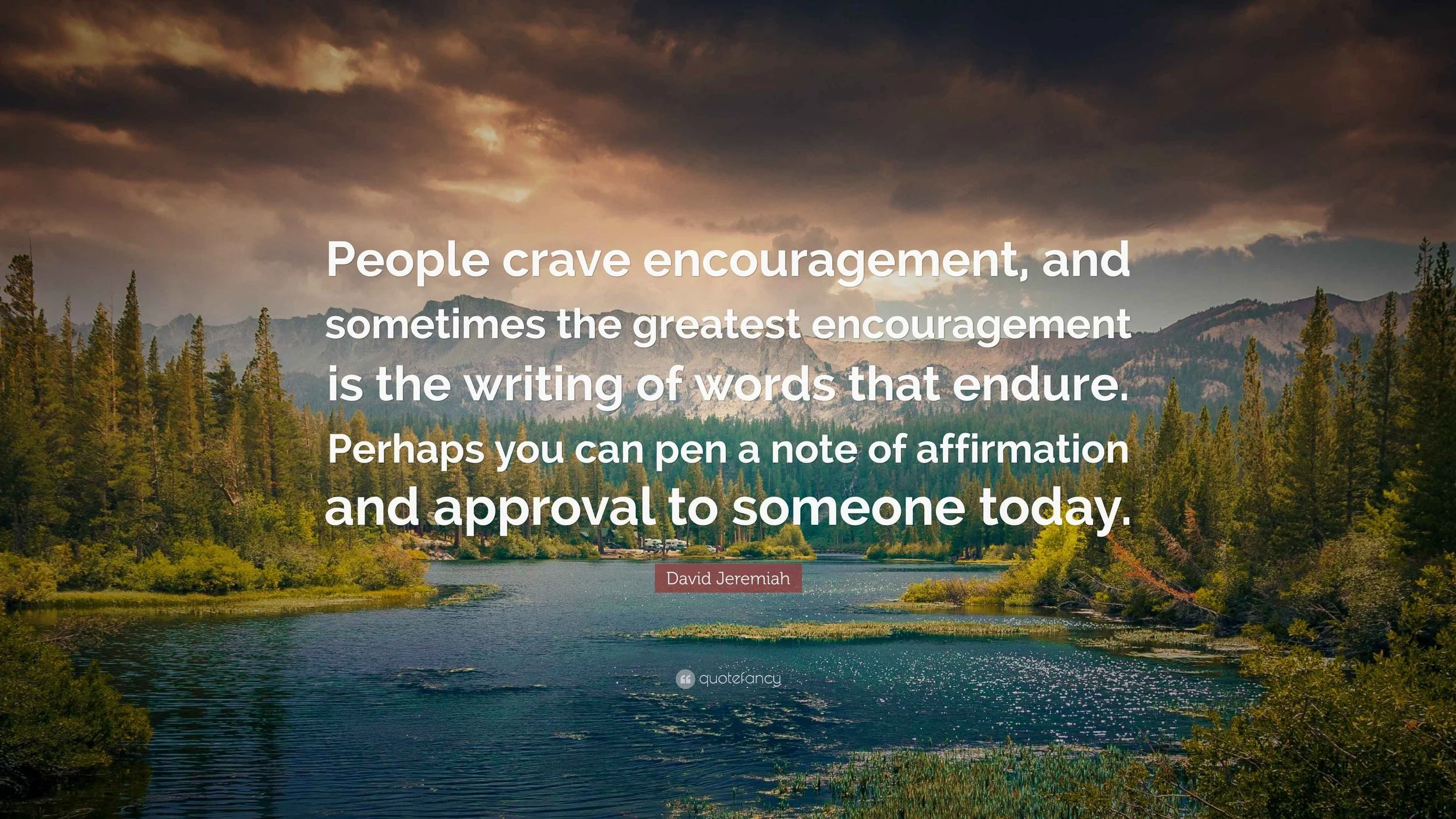 Written Encouragement