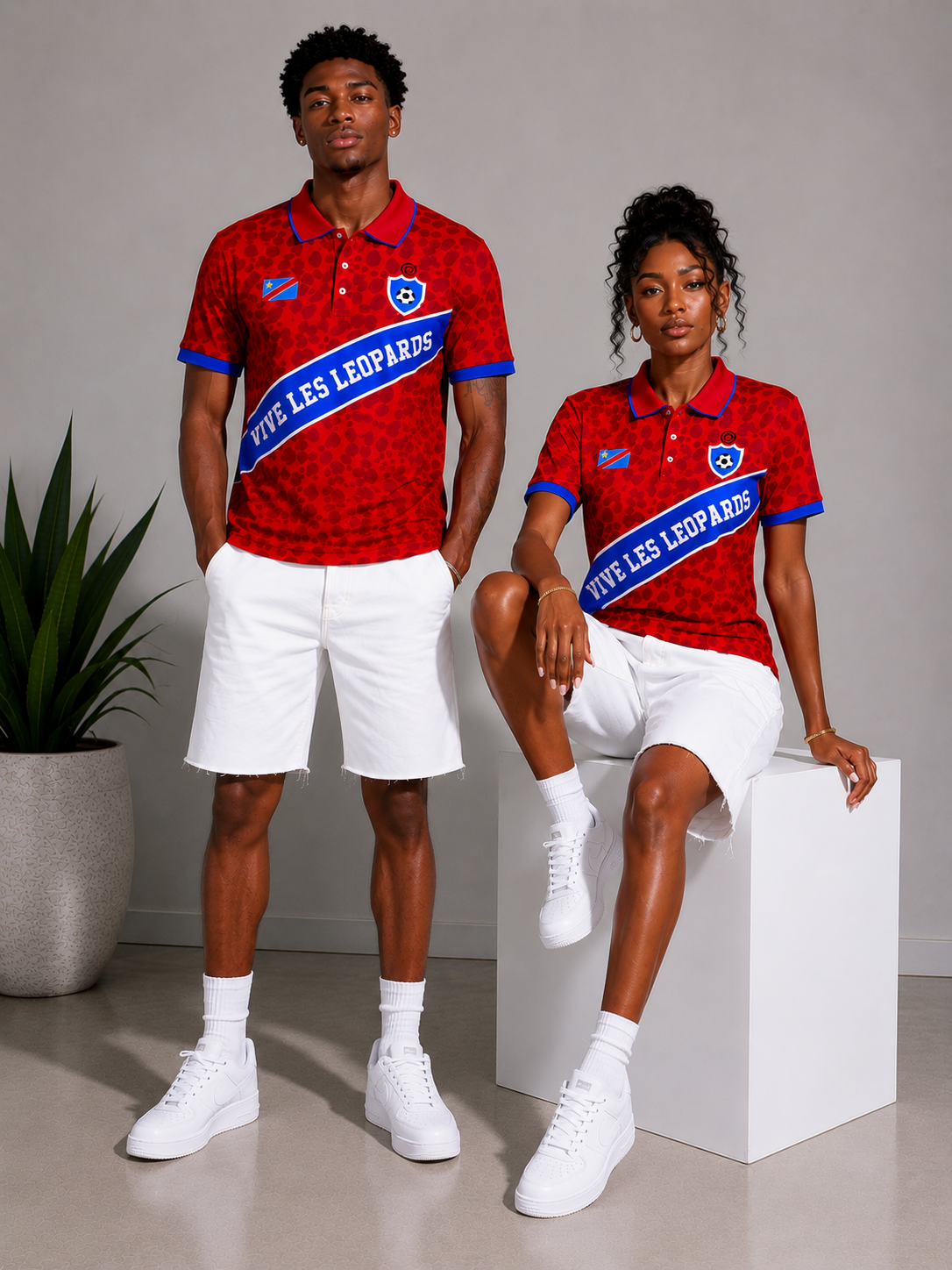 Vive Les Léopards Polo Red