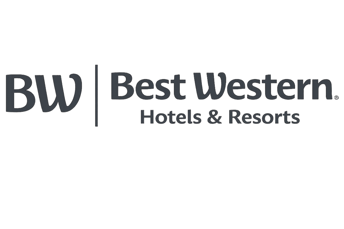 Logo for Best Western Hotels & Resorts, featuring the initials 'BW' and the full company name.