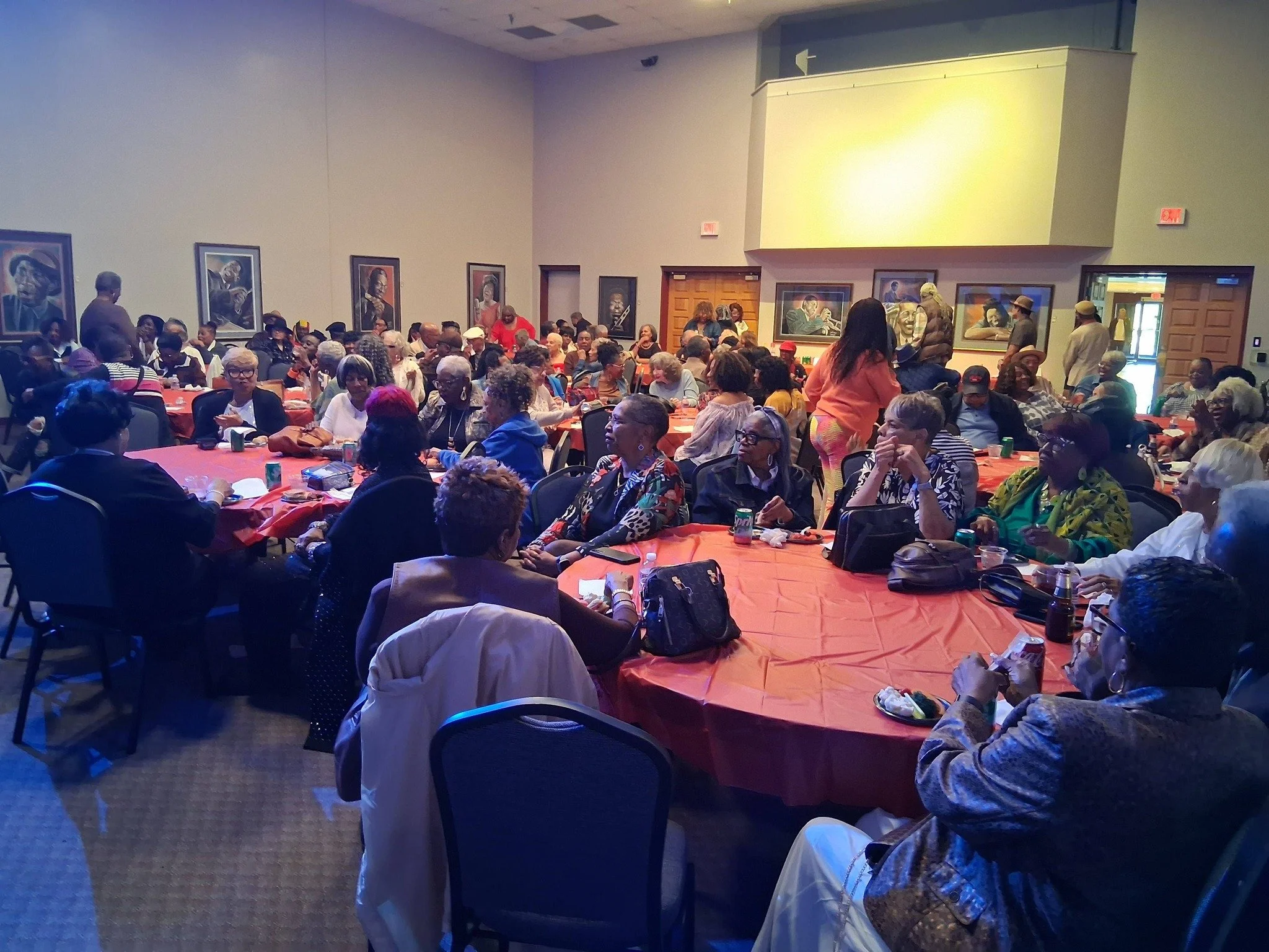 Community members gathered for a cultural event at the Bruce R. Watkins Cultural Heritage Center in Kansas City, Missouri