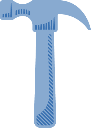 An illustration of a hammer.