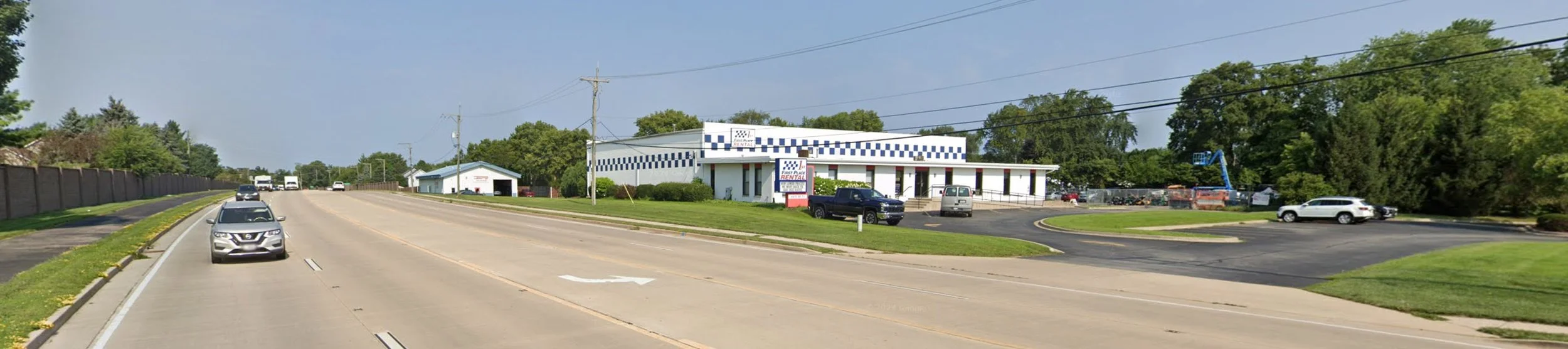 The First Place Rental storefront in Oswego, Illinois.