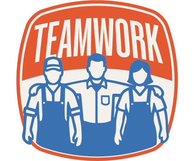 Teamwork badge.