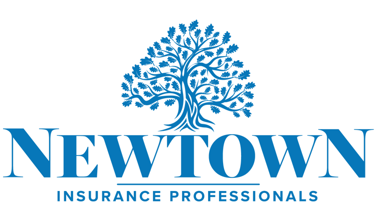 Logo for Newtown Insurance Professionals featuring a blue tree and text.