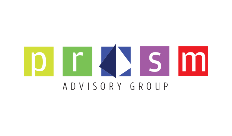 The logo for PRISM Advisory Group with colored blocks spelling 'PRISM' and a geometric prism shape in place of the letter 'i', with the words 'ADVISORY GROUP' underneath.