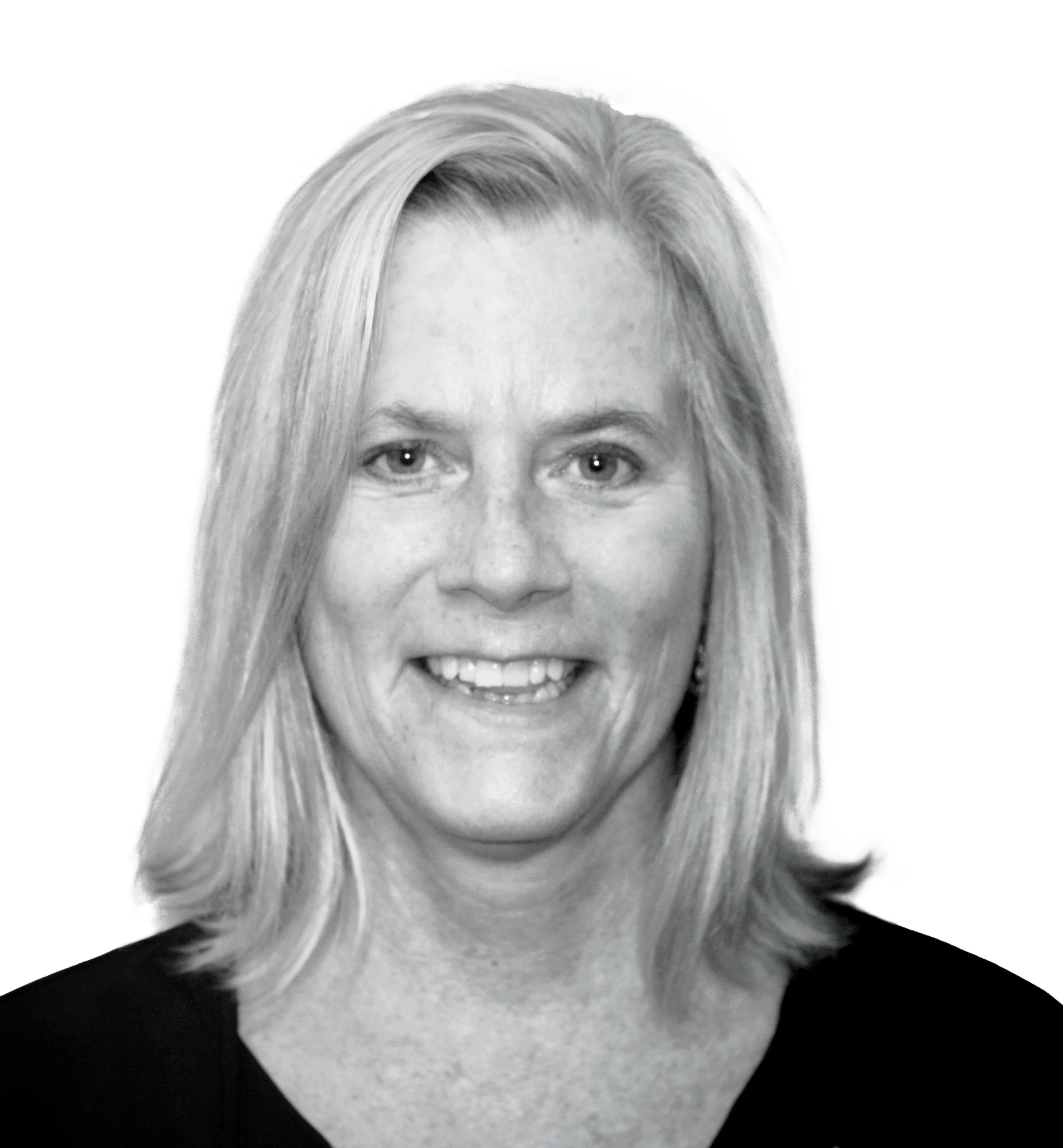 Black and white portrait of Holly Kaye.