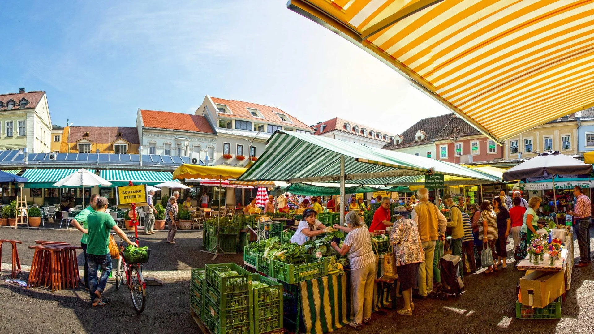 Benediktinermarkt, Where Klagenfurt Looks South