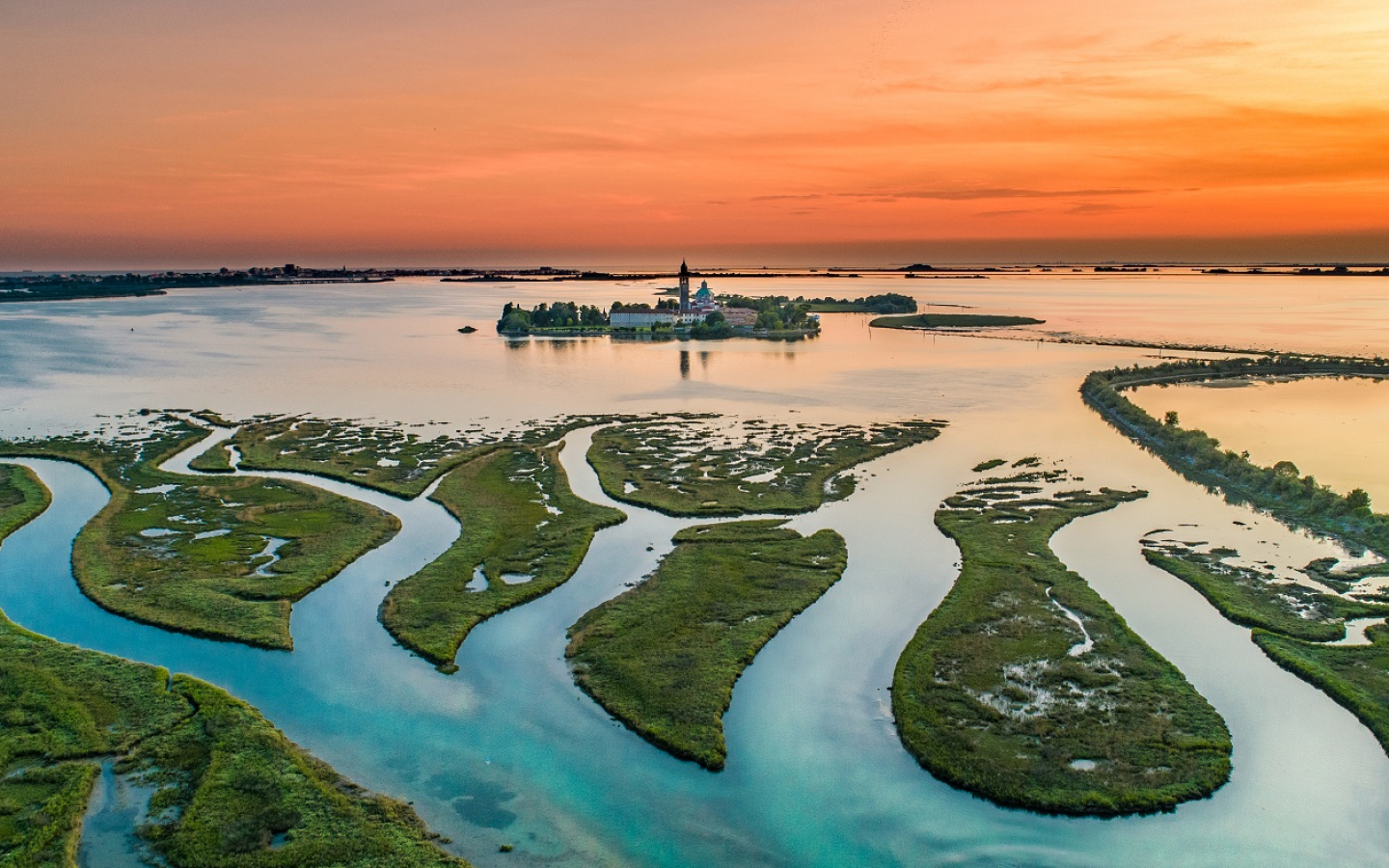 Grado and the Lagoon Behind the Beach