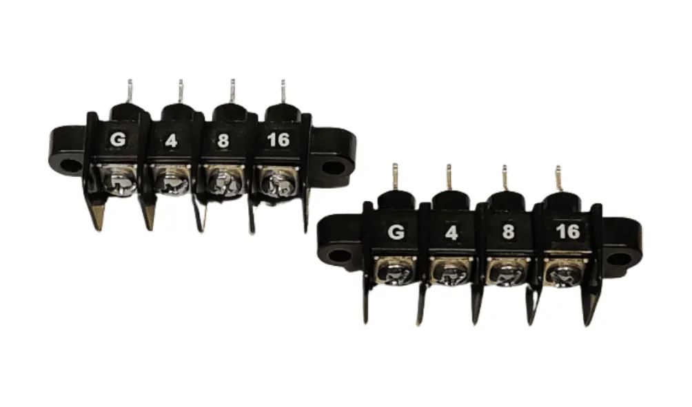 4 Position Terminal Blocks, Now w/ Speaker Impedance Markings