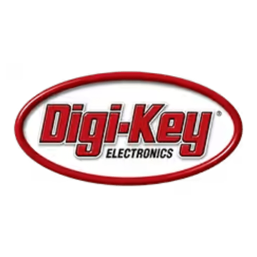 Digi-Key Electronics logo with red and white oval design.