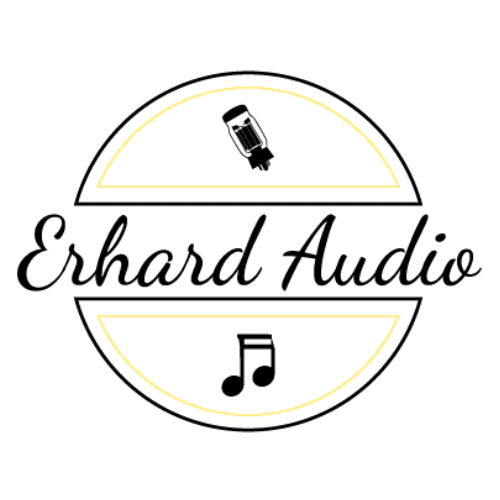An abstract graphic with two semicircles facing opposite directions and a horizontal line in between, arranged vertically on a black background.