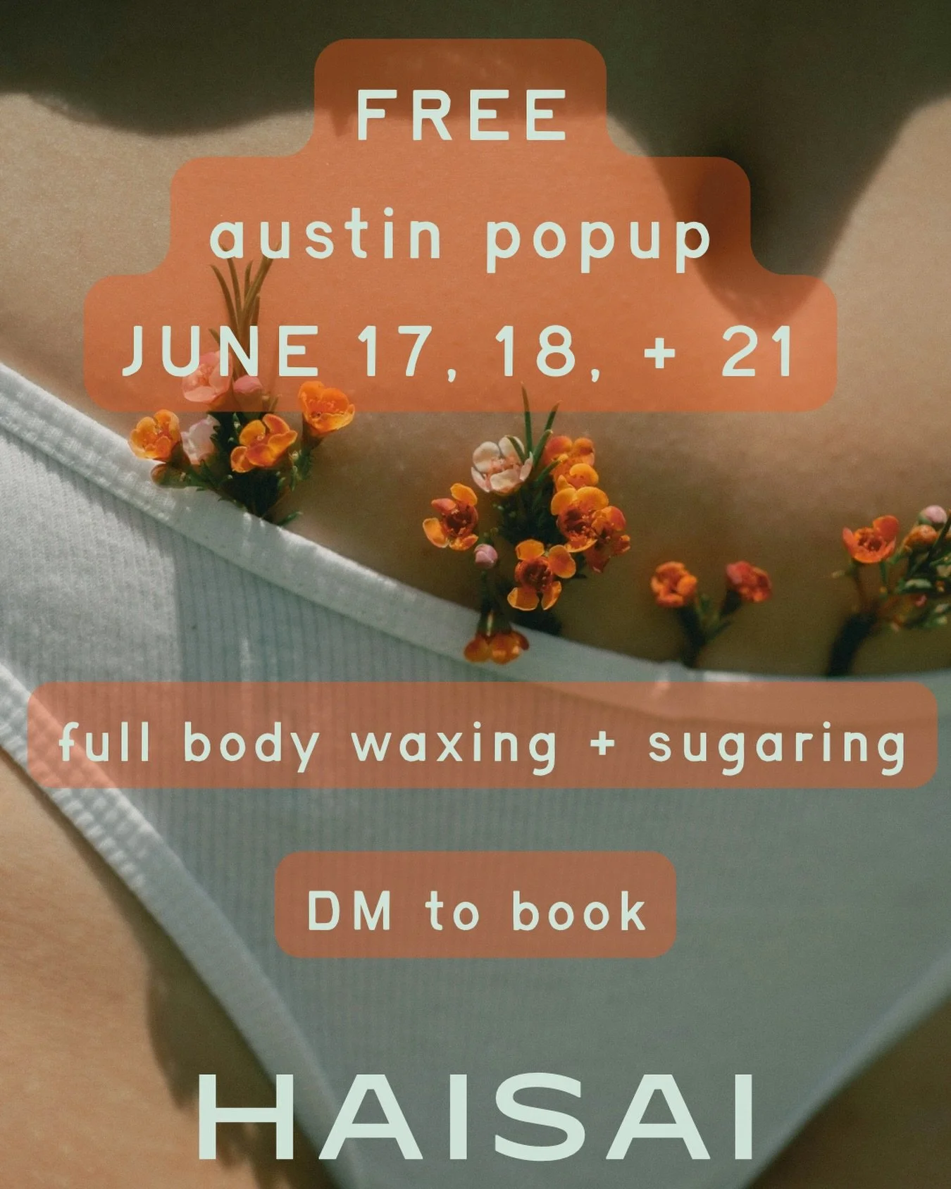 Come try the best wax in ATX! Free body waxing + sugaring. DM to book your spot! 💚