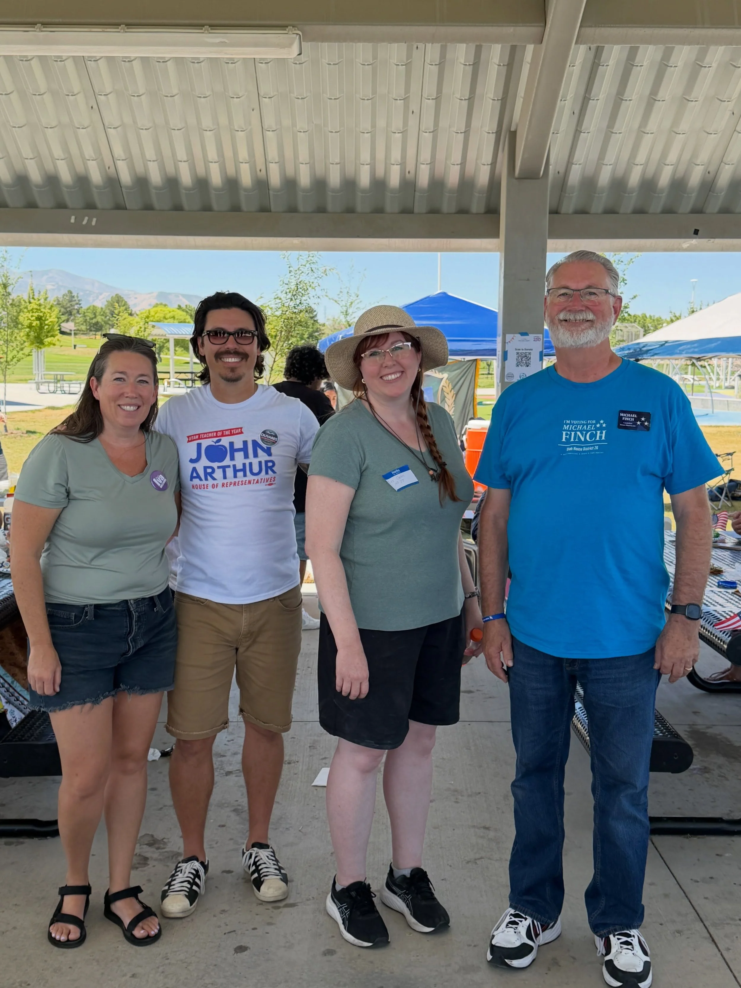 I had a blast at the @utahdemocrats Summer BBQ! 
It is always such a treat to meet with our community members! I am so happy I also got some time to talk with my fellow running candidates and hear how their campaigns are going! 
Keep showing up and k