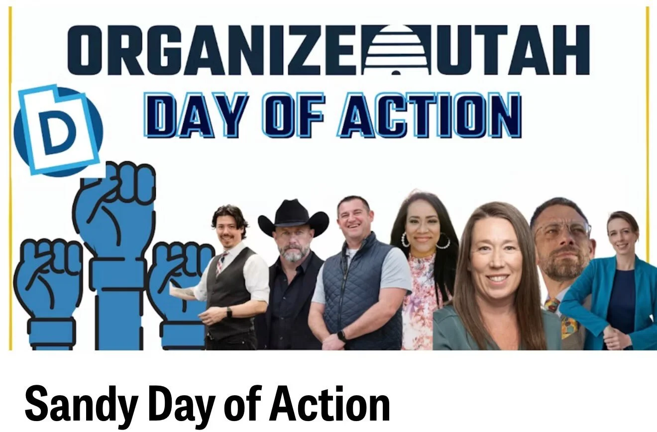 Come canvass with us as we keep up our momentum to reach voters! 
We are meeting at Falcon Park in Sandy at 11am and 1p. Come knock on doors for one portion or two!

To RSVP, please visit 
https://www.mobilize.us/utahdemocrats/event/1008068/

#electi