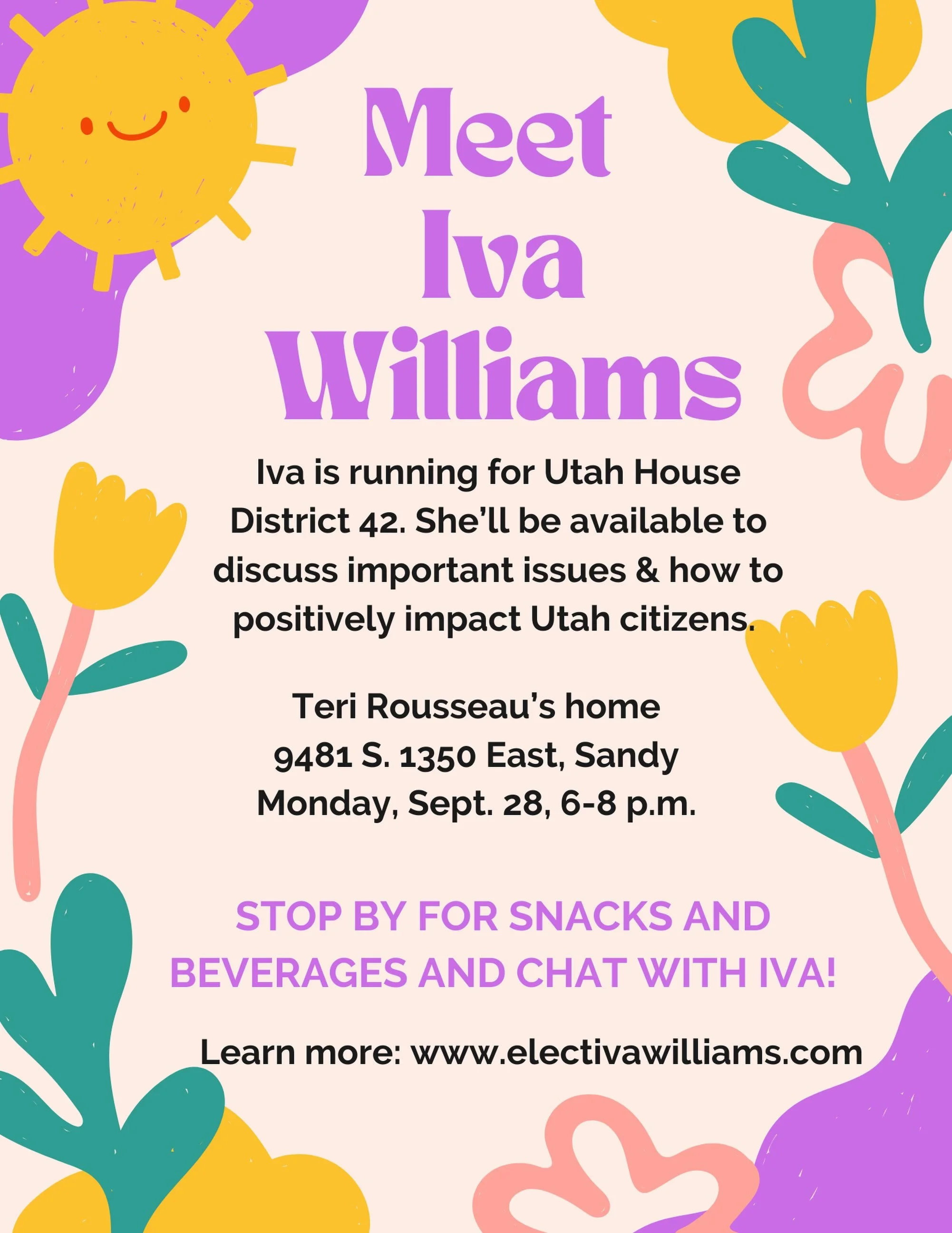 Our next cottage meeting will be Monday Sept. 28th from 6-8pm! We&rsquo;ll see you there!

I&rsquo;ve been blown away by the response of our community for my campaign and cannot wait to meet YOU at our next meet and greet!

For more information, plea