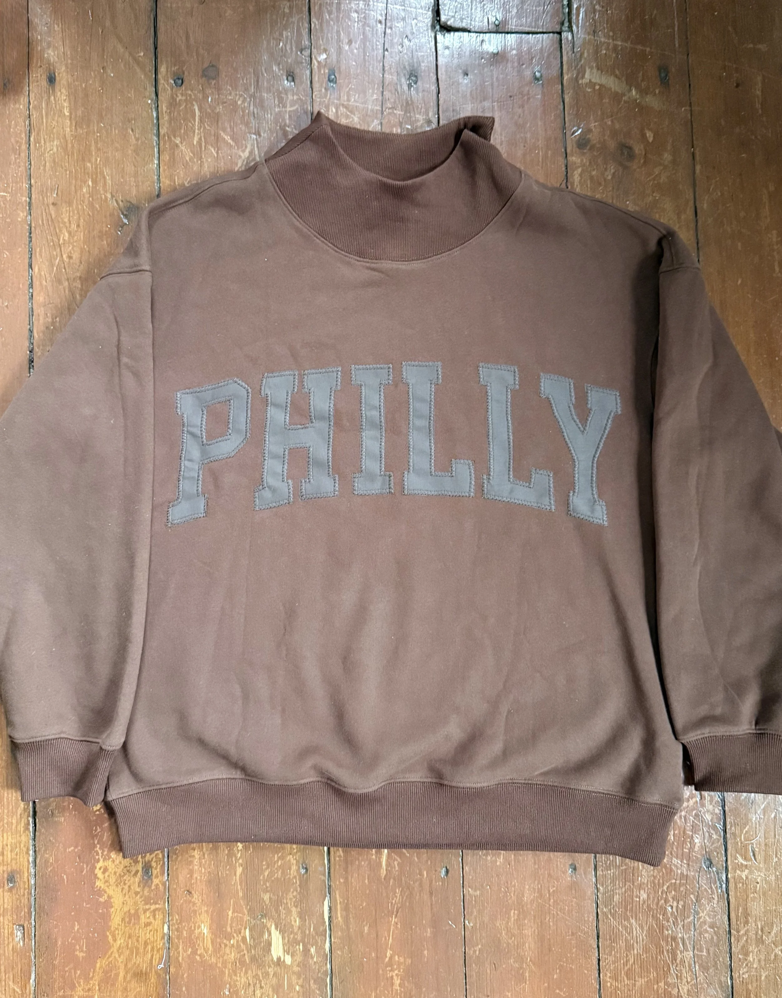 Brown Philly Mockneck