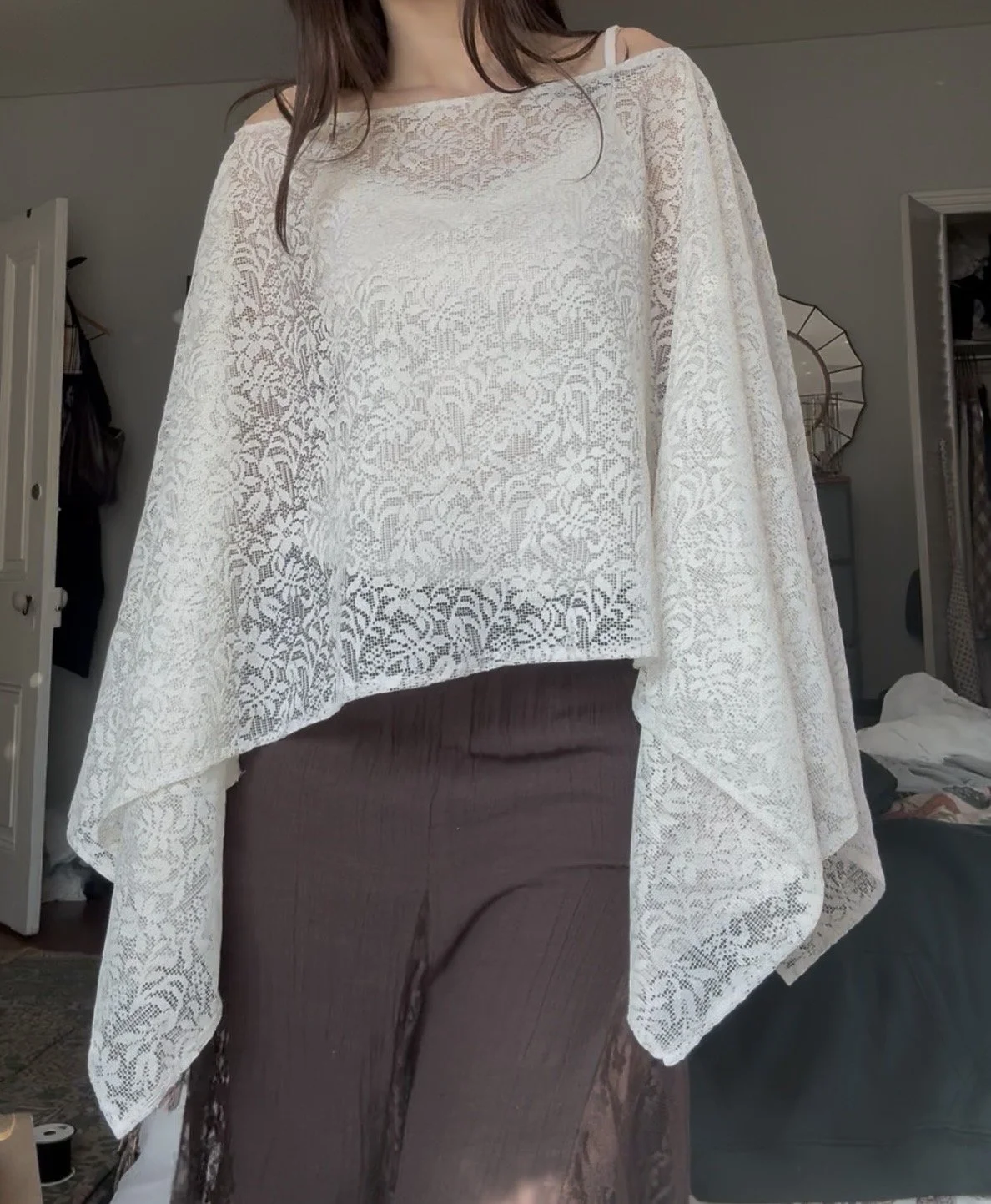 Lace poncho