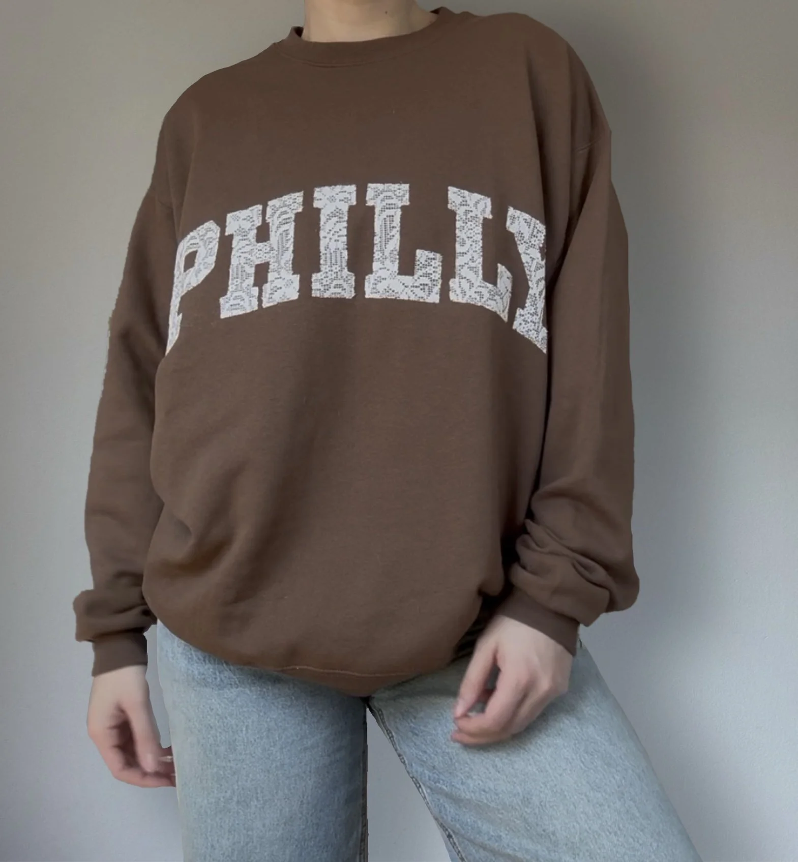 Lace Philly "Love" Crewneck