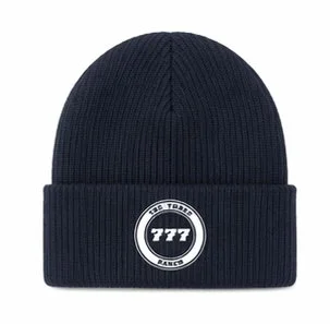 The Three 777 Ranch Beanie - Navy
