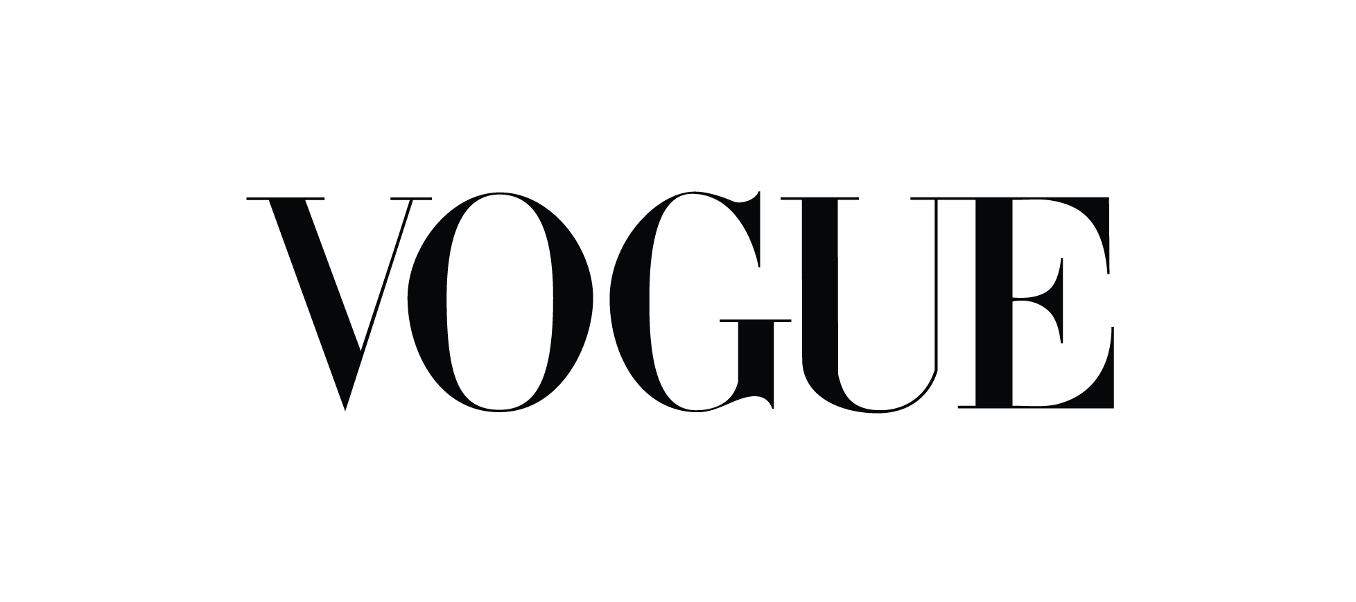 The Vogue logo in black on a transparent background.